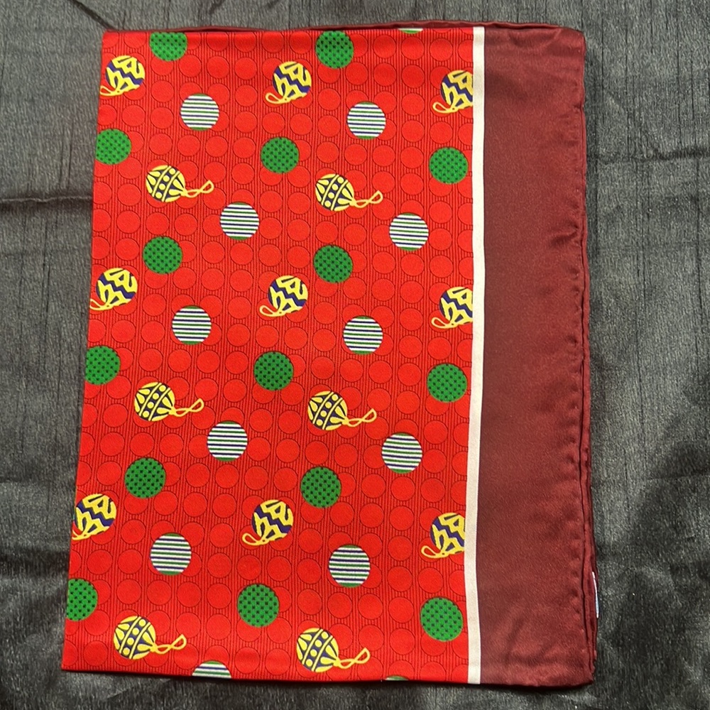 Holiday silk scarf